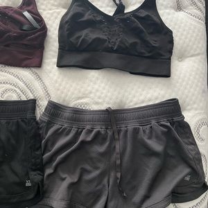 Victoria Secrets sport running shorts and sports bras